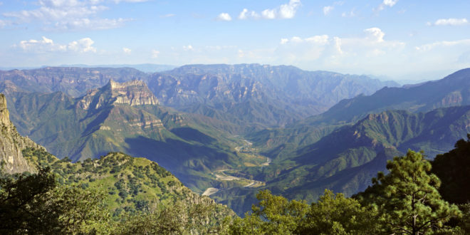 Aussicht auf den bis zu 1879m tiefen Urique Canyon, Mexiko