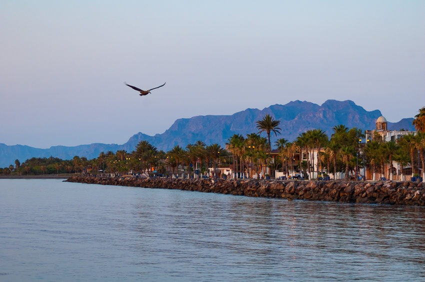 Blick auf Loreto in Baja California, Mexiko
